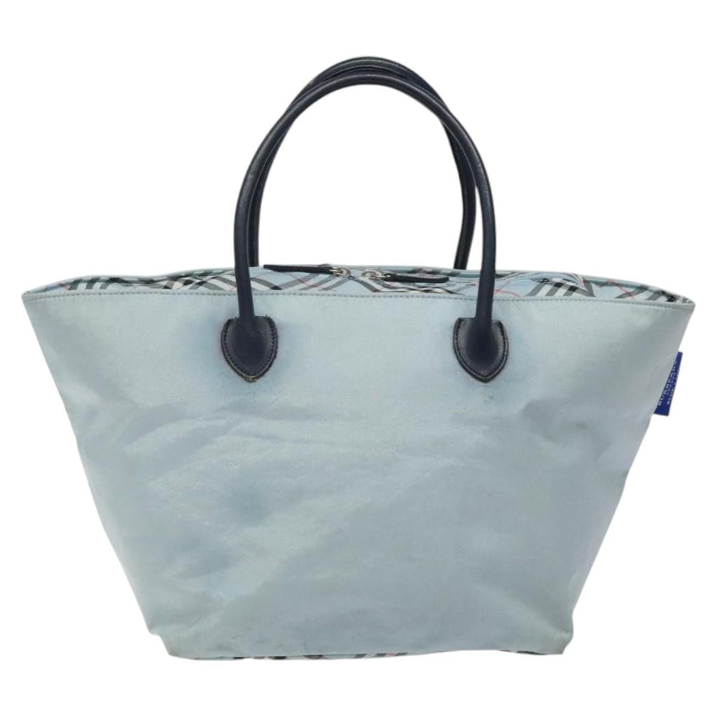 Burberry Nova Check Blue Label Nylon Blue Nylon Handbag (Authentic Pre-Loved)