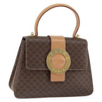 Celine Vintage Macadam Handbag Canvas Brown Pvc Handbag (Authentic Pre-Loved)