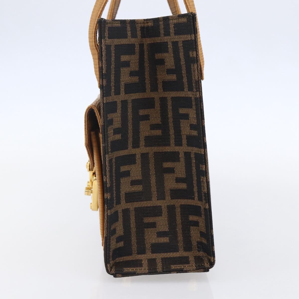Fendi Vintage Top Handle Bag Zucca Canvas Brown Canvas Handbag (Authentic Pre-Loved)