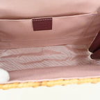 Gucci Sylvie 1969 Top Handle Bag Leather And Wicker Red Leather Handbag (Authentic Pre-Loved)