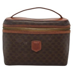 Celine Macadam Vanity Bag Canvas Brown Pvc Bag (Authentic Pre-Loved)