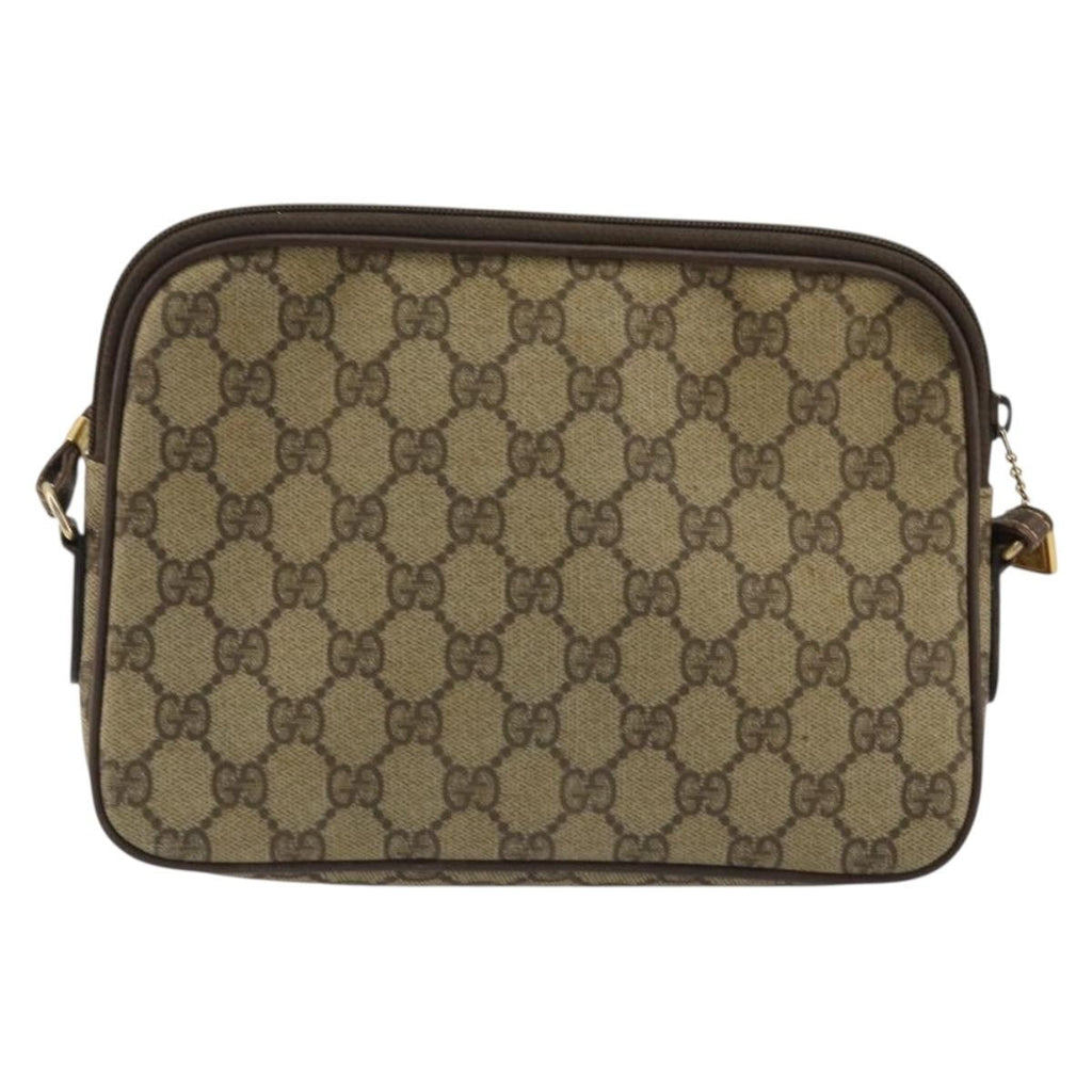 Gucci Gg Supreme Shoulder Bag Canvas Beige Canvas Handbag (Pre-Loved)
