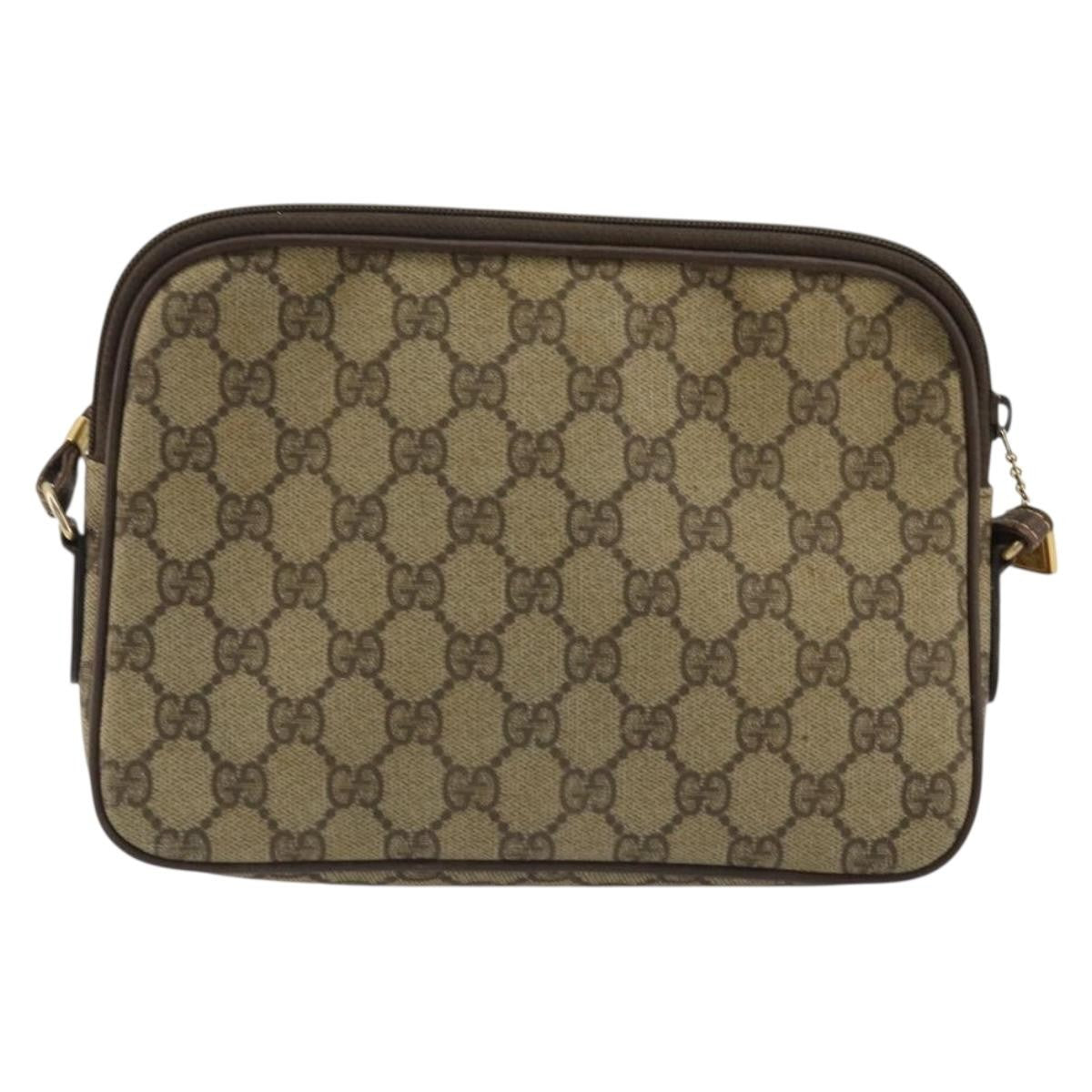 Gucci Gg Supreme Shoulder Bag Canvas Beige Canvas Handbag (Pre-Loved)