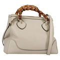Gucci Diana Bamboo Top Handle Tote Leather White Leather Handbag (Authentic Pre-Loved)