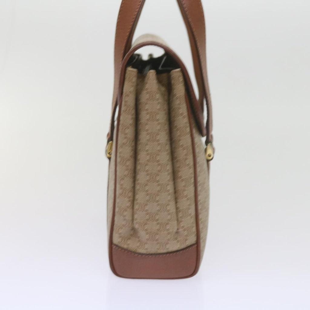 Celine Vintage Macadam Handbag Canvas And Leather Beige Canvas Handbag (Authentic Pre-Loved)