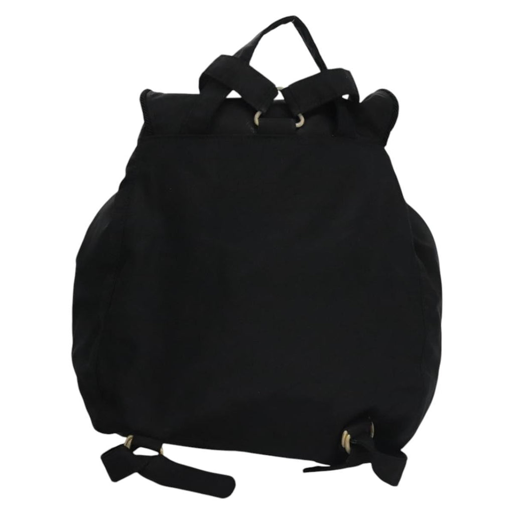 Prada Flap Drawstring Backpack Tessuto Black Nylon Backpack Bag (Authentic Pre-Loved)
