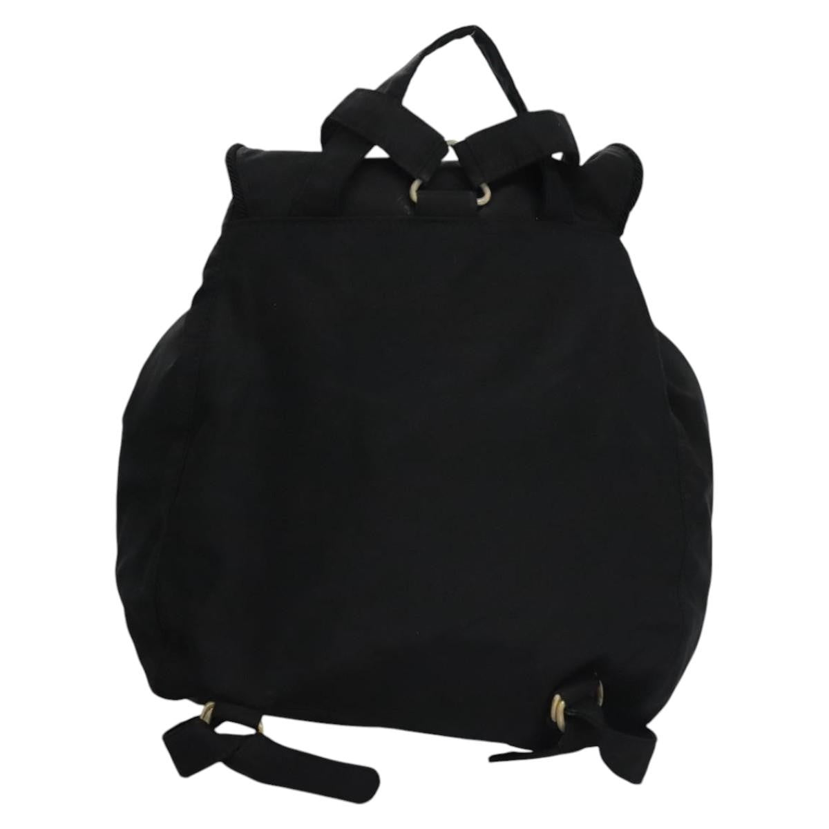 Prada Flap Drawstring Backpack Tessuto Black Nylon Backpack Bag (Authentic Pre-Loved)