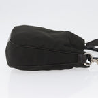 Gucci Vintage Bamboo Handle Bag Nylon Black Nylon Handbag (Authentic Pre-Loved)