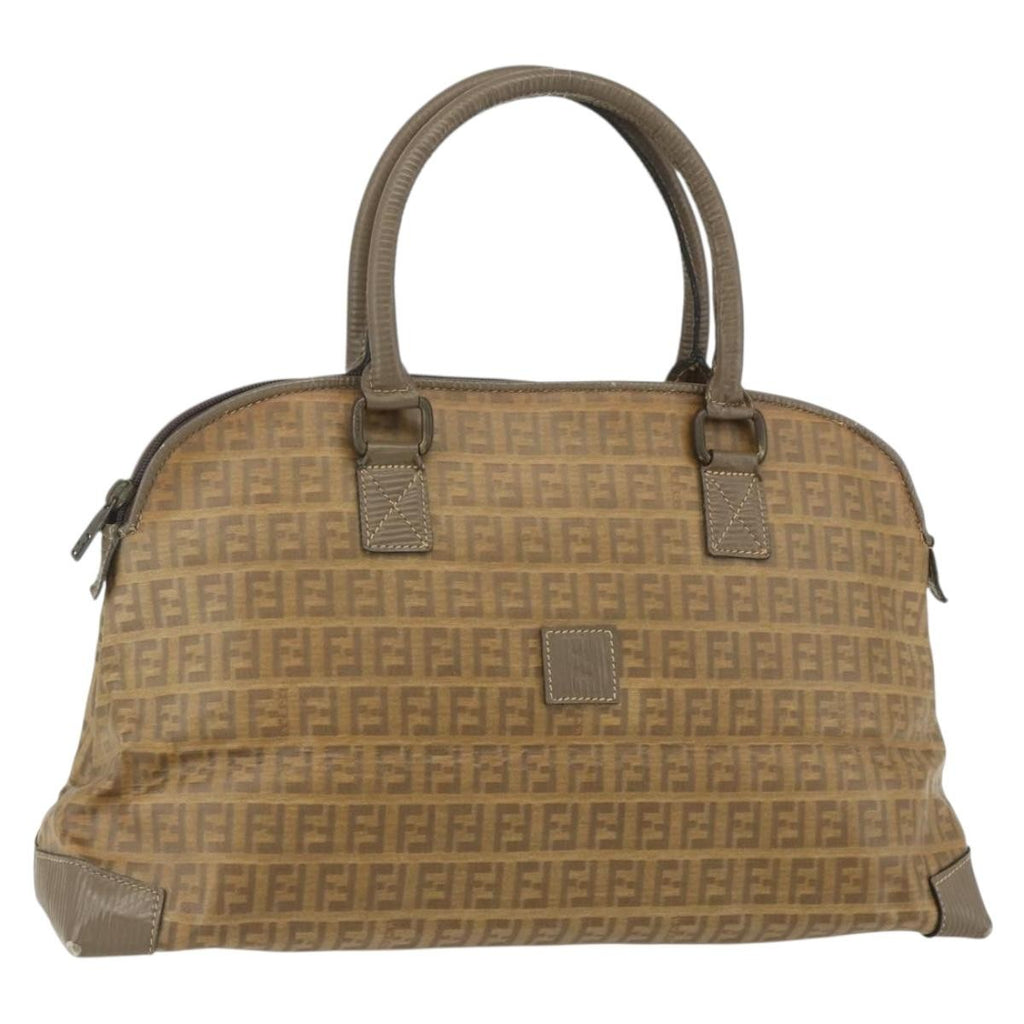 Fendi Zucchino Canvas Brown Canvas Handbag (Authentic Pre-Loved)