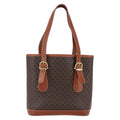 Celine Vintage Macadam Handbag Canvas And Leather Brown Canvas Handbag (Authentic Pre-Loved)