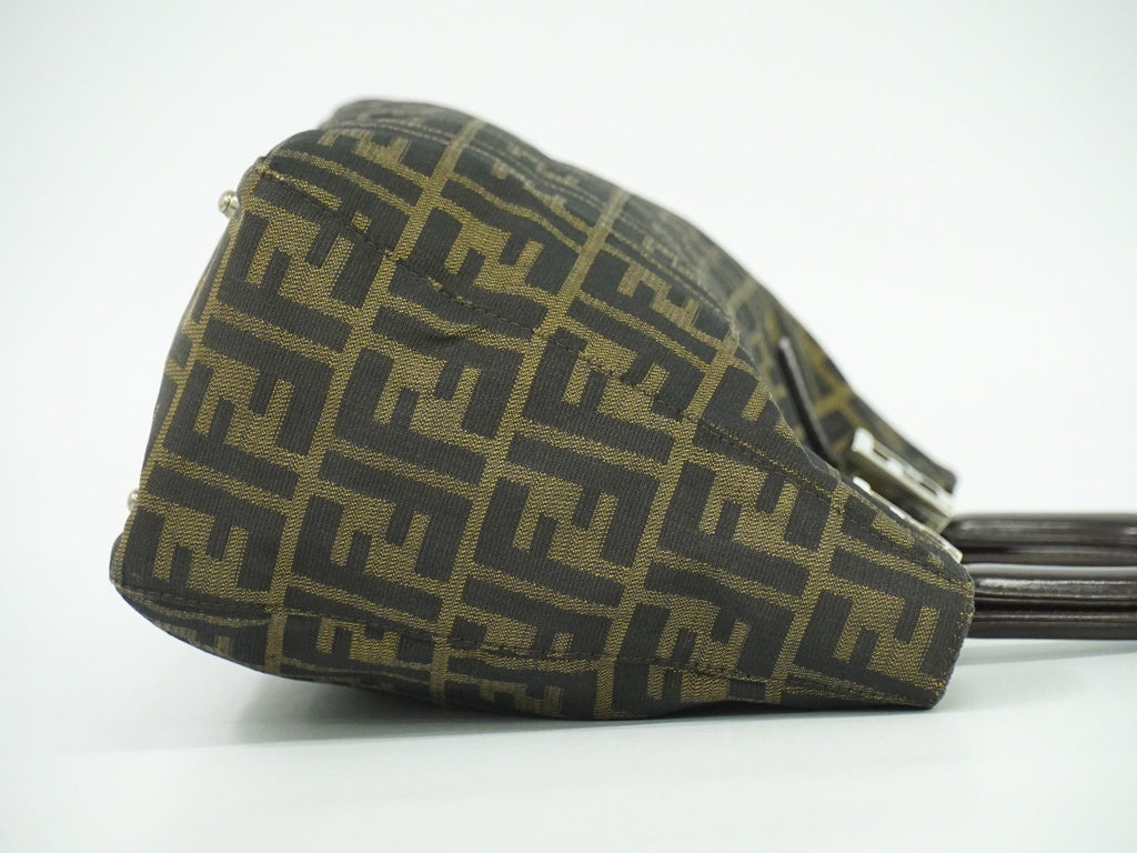 Fendi Zucca Tote Bag Ff Motif Brown Canvas Handbag (Authentic Pre-Loved)