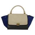 Celine Tricolor Trapeze Bag Leather Beige Leather Handbag (Authentic Pre-Loved)