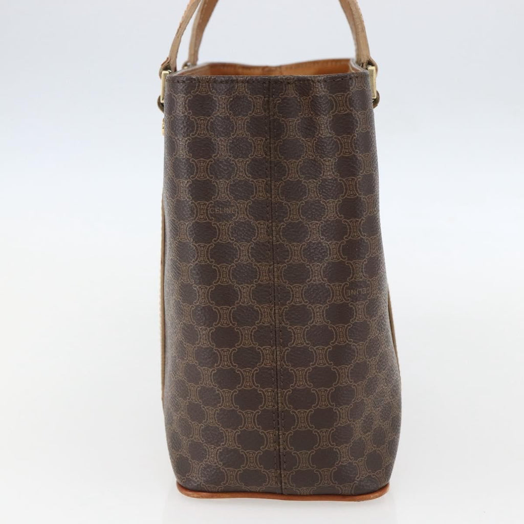 Celine Vintage Macadam Handbag Canvas And Leather Brown Canvas Handbag (Authentic Pre-Loved)