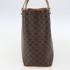 Celine Vintage Macadam Handbag Canvas And Leather Brown Canvas Handbag (Authentic Pre-Loved)