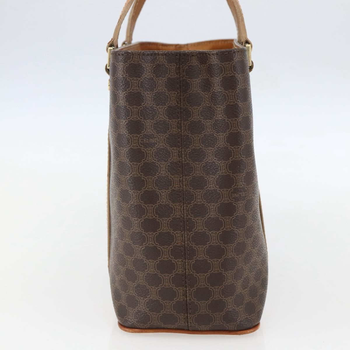 Celine Vintage Macadam Handbag Canvas And Leather Brown Canvas Handbag (Authentic Pre-Loved)