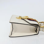 Gucci Sylvie Top Handle Bag Leather White Leather Handbag (Authentic Pre-Loved)