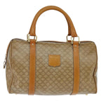 Celine Vintage Duffle Bag Macadam Coated Canvas Beige Canvas Handbag (Authentic Pre-Loved)