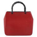 Gucci Vintage Bamboo Handle Bag Leather Red Leather Handbag (Authentic Pre-Loved)