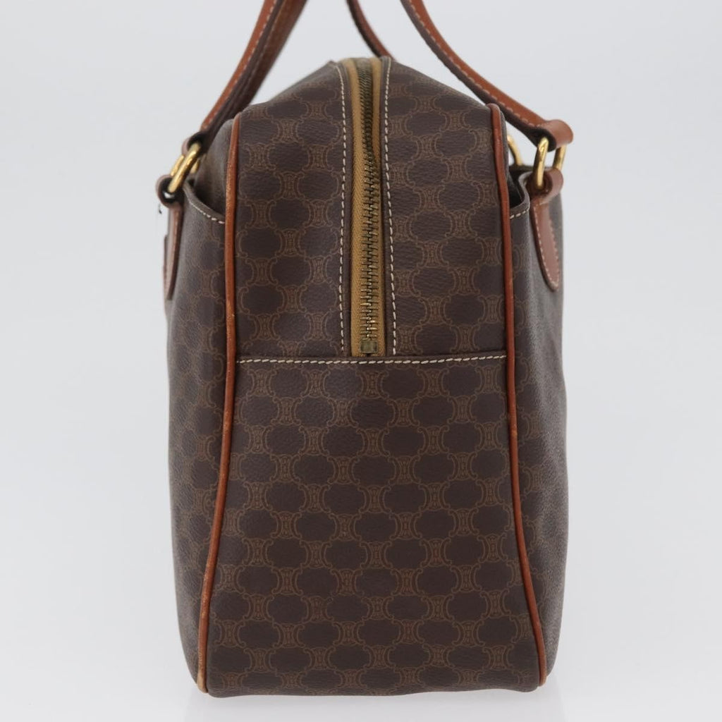Celine Vintage Macadam Handbag Canvas And Leather Brown Canvas Handbag (Authentic Pre-Loved)