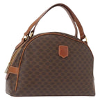 Celine Vintage Macadam Handbag Canvas And Leather Brown Canvas Handbag (Authentic Pre-Loved)