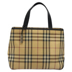 Burberry Nova Check Handbag Nova Check Canvas And Leather Beige Canvas Handbag (Authentic Pre-Loved)
