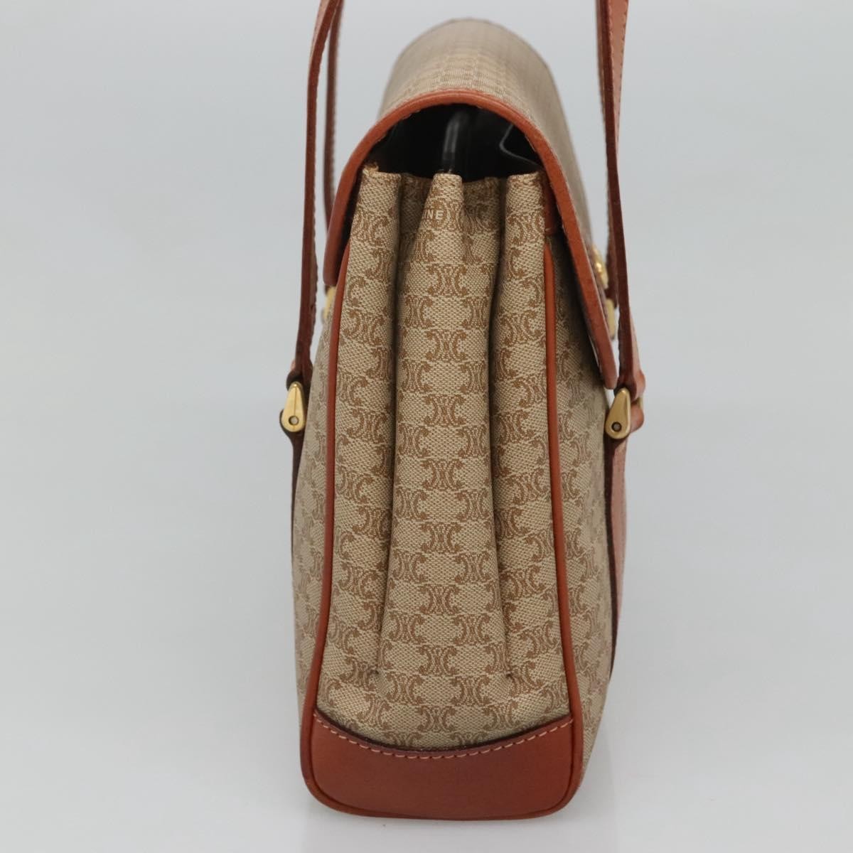 Celine Vintage Macadam Handbag Canvas And Leather Beige Canvas Handbag (Authentic Pre-Loved)