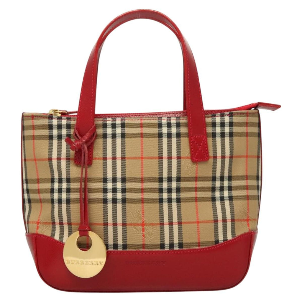 Burberry Nova Check Handbag Nova Check Canvas And Leather Beige Canvas Handbag (Authentic Pre-Loved)