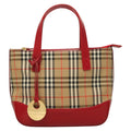 Burberry Nova Check Handbag Nova Check Canvas And Leather Beige Canvas Handbag (Authentic Pre-Loved)