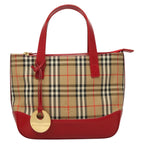 Burberry Nova Check Handbag Nova Check Canvas And Leather Beige Canvas Handbag (Authentic Pre-Loved)
