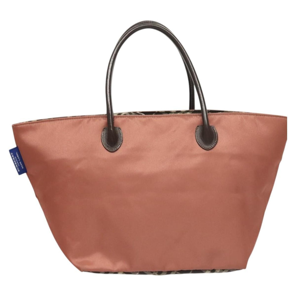 Burberry Nova Check Blue Label Nylon Pink Nylon Handbag (Authentic Pre-Loved)