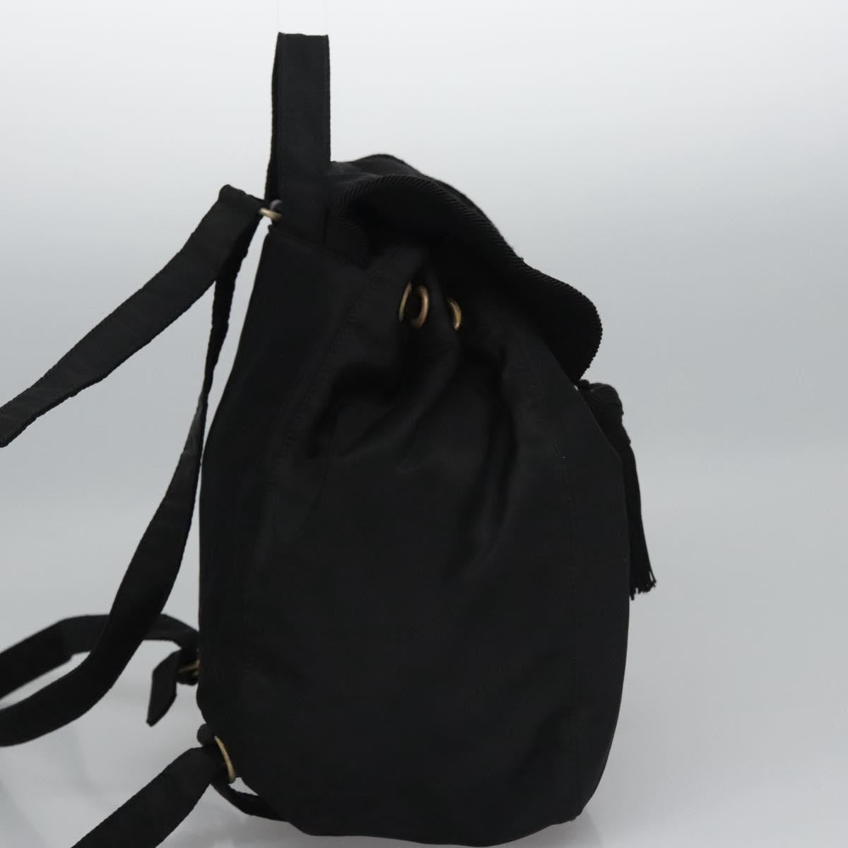 Prada Flap Drawstring Backpack Tessuto Black Nylon Backpack Bag (Authentic Pre-Loved)
