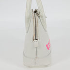 Balenciaga Logo Ville Bag Leather White Leather Handbag (Authentic Pre-Loved)