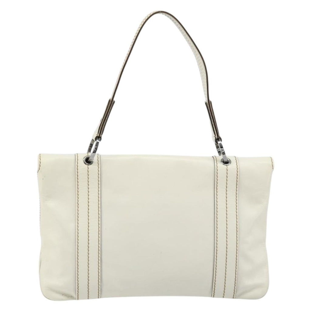Gucci Vintage Handbag Leather White Leather Handbag (Authentic Pre-Loved)