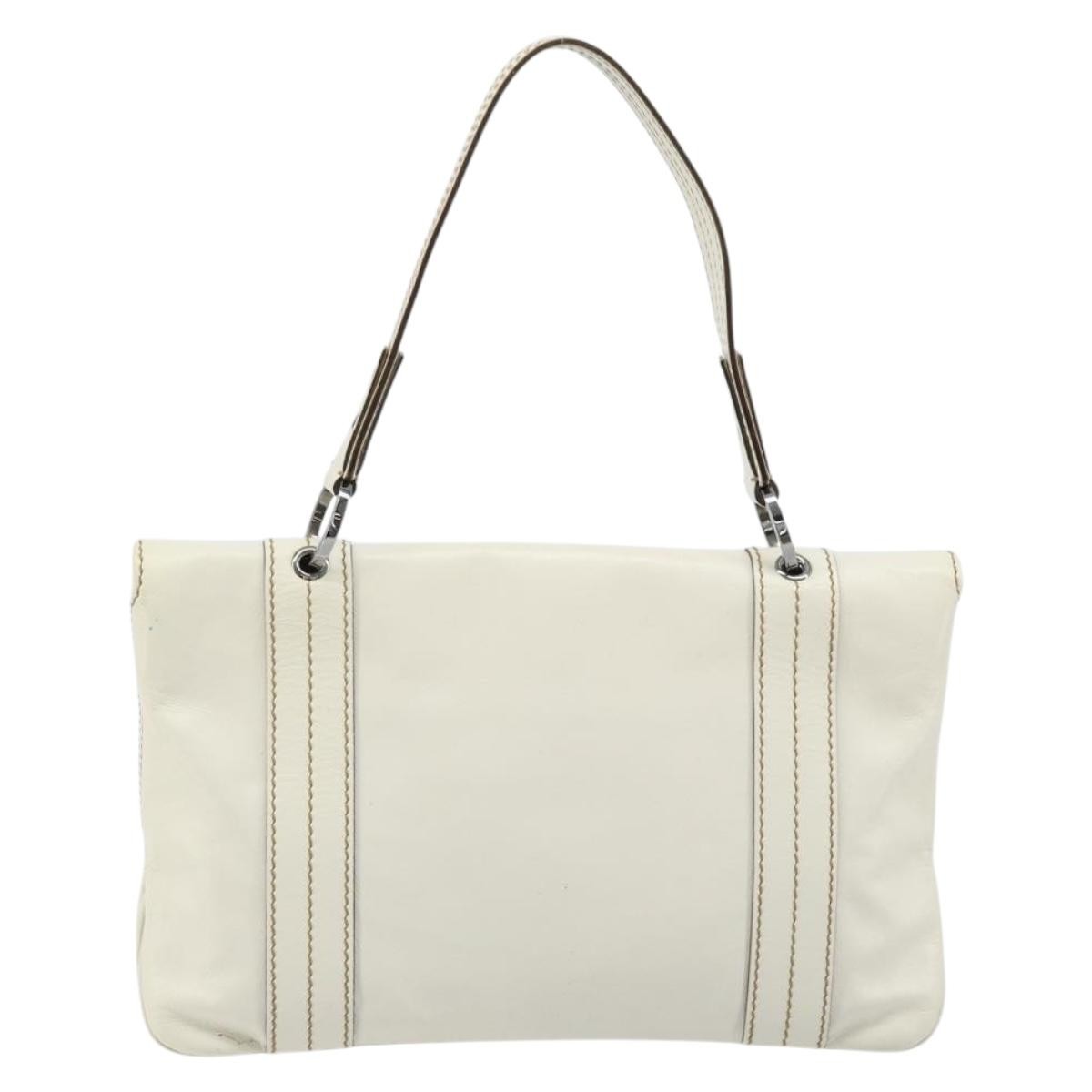 Gucci Vintage Handbag Leather White Leather Handbag (Authentic Pre-Loved)