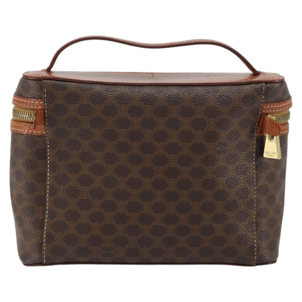 Celine Macadam Vanity Bag Canvas Brown Canvas Handbag (Authentic Pre-Loved)