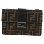 Fendi Baguette Convertible Belt Bag Zucca Canvas Black Canvas Bag (Authentic Pre-Loved)
