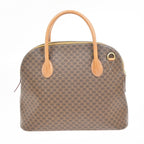 Celine Vintage Macadam Handbag Canvas And Leather Brown Canvas Handbag (Authentic Pre-Loved)