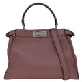 Fendi Selleria Peekaboo Bag Leather Purple Leather Handbag (Authentic Pre-Loved)