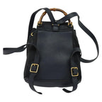 Gucci Gucci Bamboo Backpack Daim Navy Suede Backpack Bag (Authentic Pre-Loved)