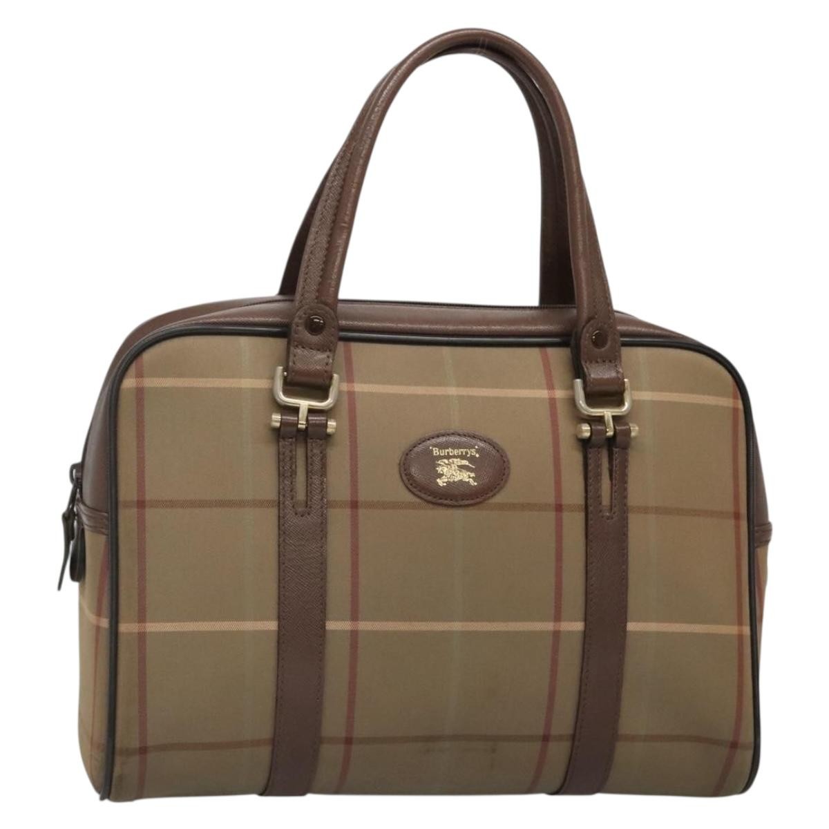 Burberry Nova Check Handbag Nova Check Canvas Beige Canvas Handbag (Authentic Pre-Loved)