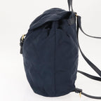 Prada Buckle Backpack Quilted Tessuto Navy Nylon Backpack Bag (Authentic Pre-Loved)