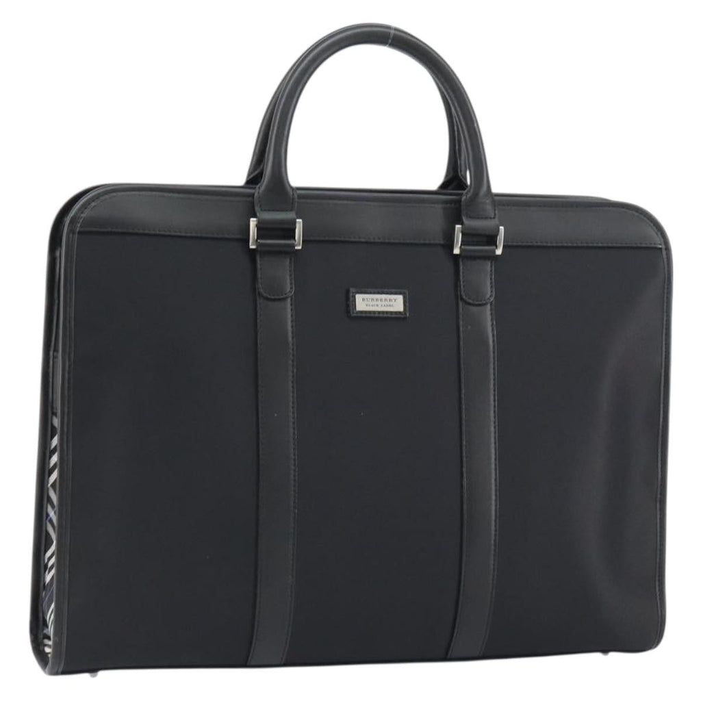 Burberry Black Label Business Bag Nylon Black Nylon Handbag (Authentic Pre-Loved)
