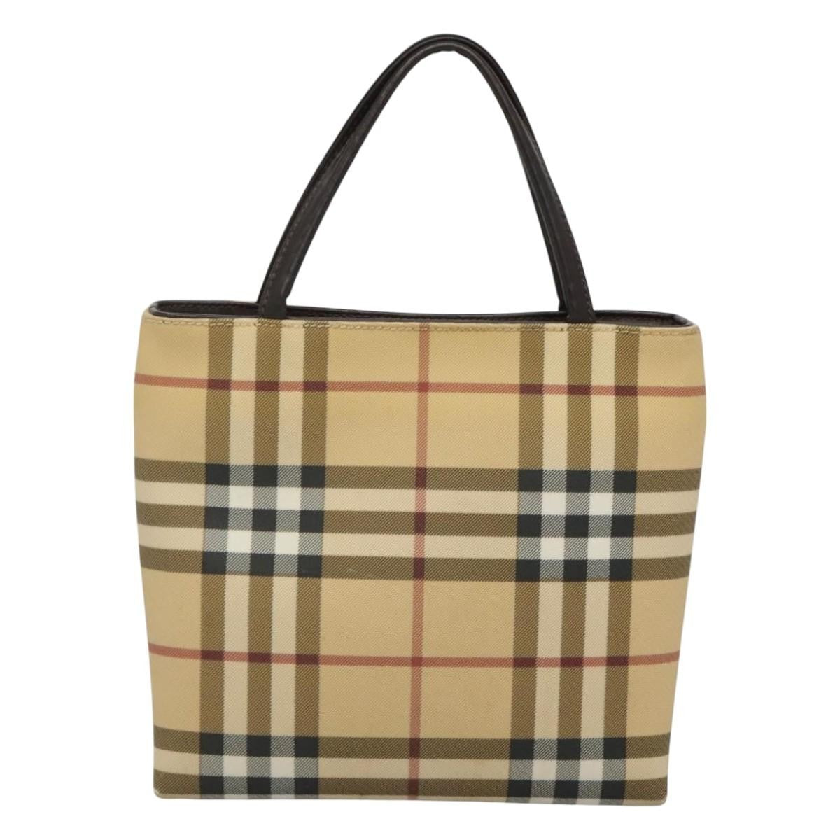 Burberry Nova Check Handbag Nova Check Canvas Beige Canvas Handbag (Authentic Pre-Loved)