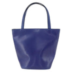 Celine Handbag Leather Blue Leather Handbag (Authentic Pre-Loved)