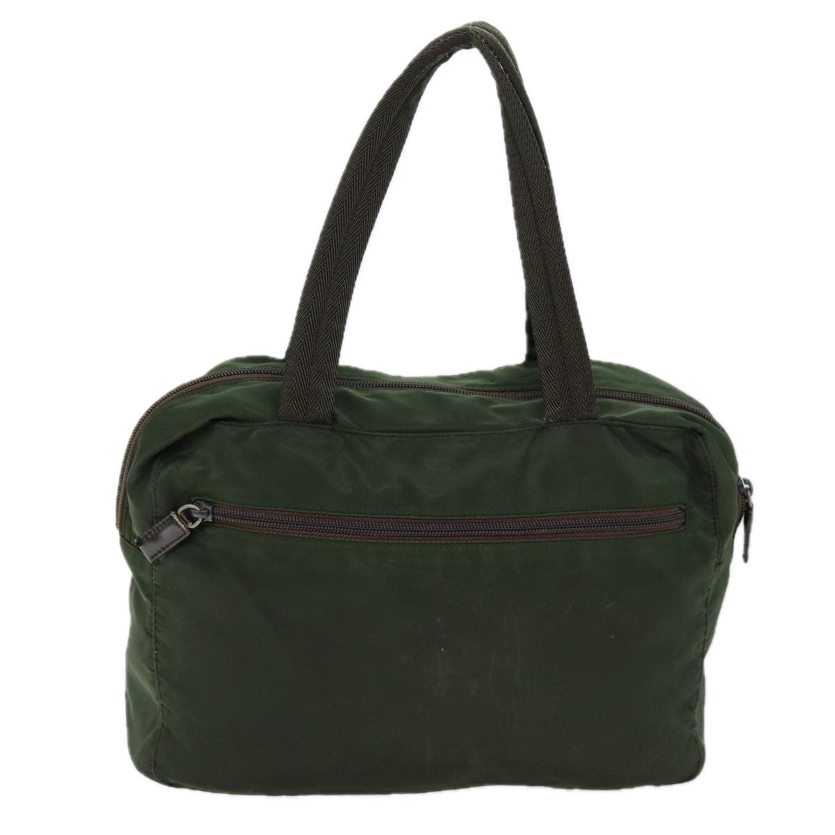 Prada Bowling Shoulder Bag Tessuto Khaki Nylon Handbag (Authentic Pre-Loved)