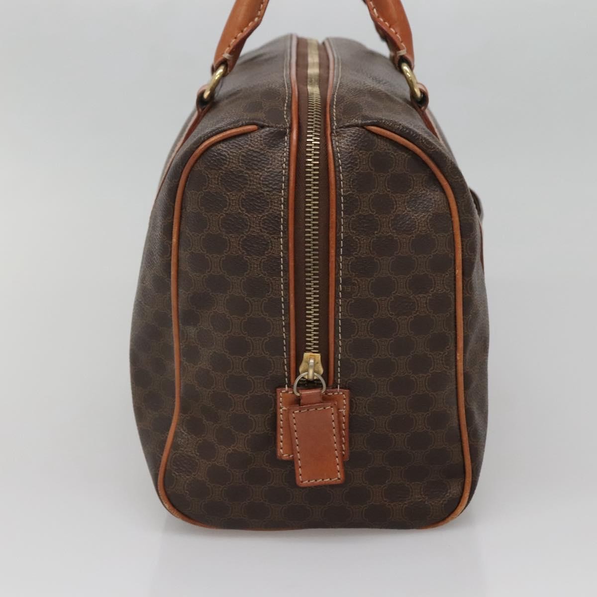 Celine Macadam Handbag Macadam With Leather Brown Canvas Bag (Authentic Pre-Loved)