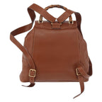 Gucci Vintage Bamboo Backpack Leather Brown Leather Backpack Bag (Pre-Loved)