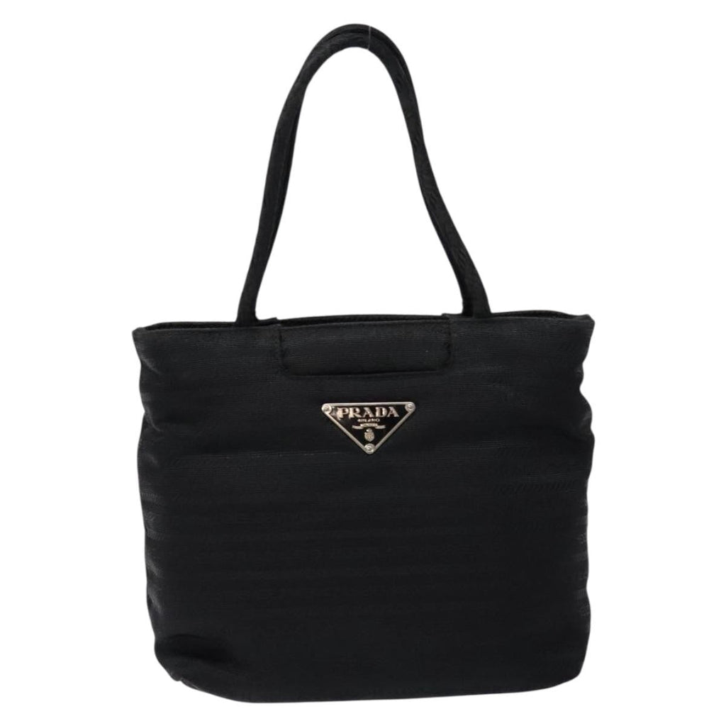 Prada Vintage Zip Handbag Tessuto Black Nylon Handbag (Authentic Pre-Loved)