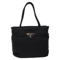 Prada Vintage Zip Handbag Tessuto Black Nylon Handbag (Authentic Pre-Loved)