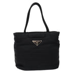 Prada Vintage Zip Handbag Tessuto Black Nylon Handbag (Authentic Pre-Loved)